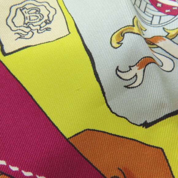 HERMES Yellow Silk Scarf - Picture 9 of 13